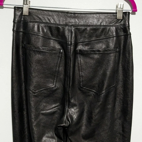 Spanx Like Leather Skinny Pant in Classic Black - Picture 5 of 8